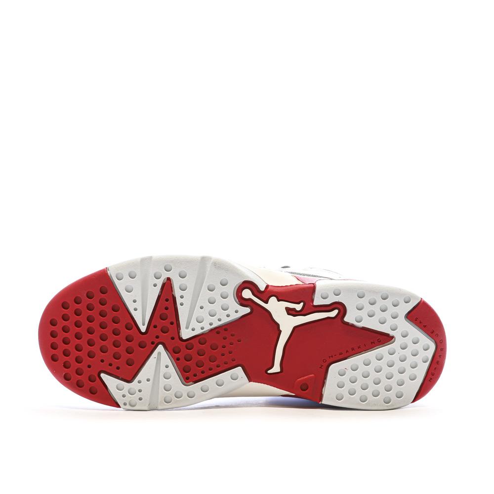 Baskets Blanches/Rouges Garçon Nike Jordan Fltclb vue 5