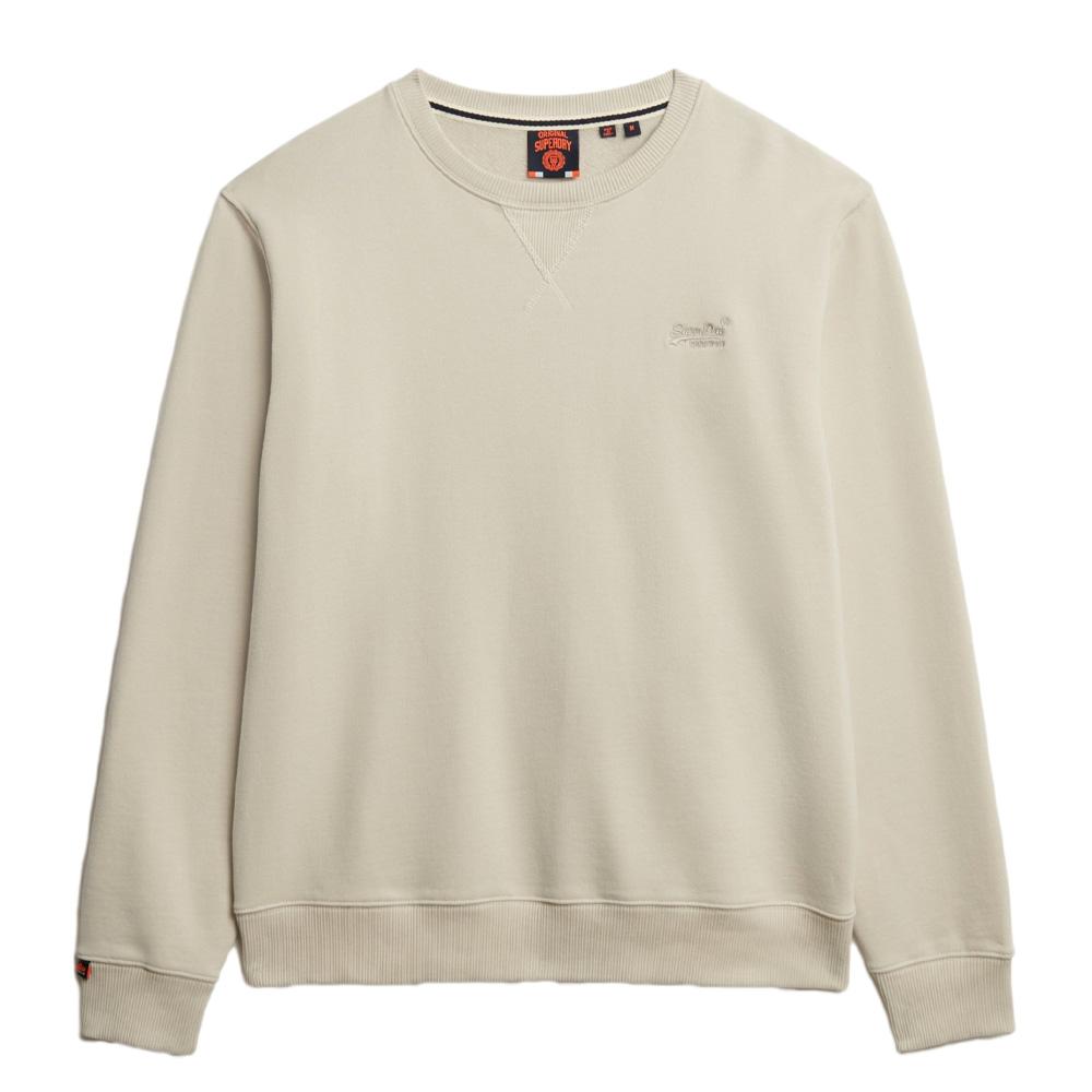 Pull Beige Homme Superdry Essential Logo Crew vue 2