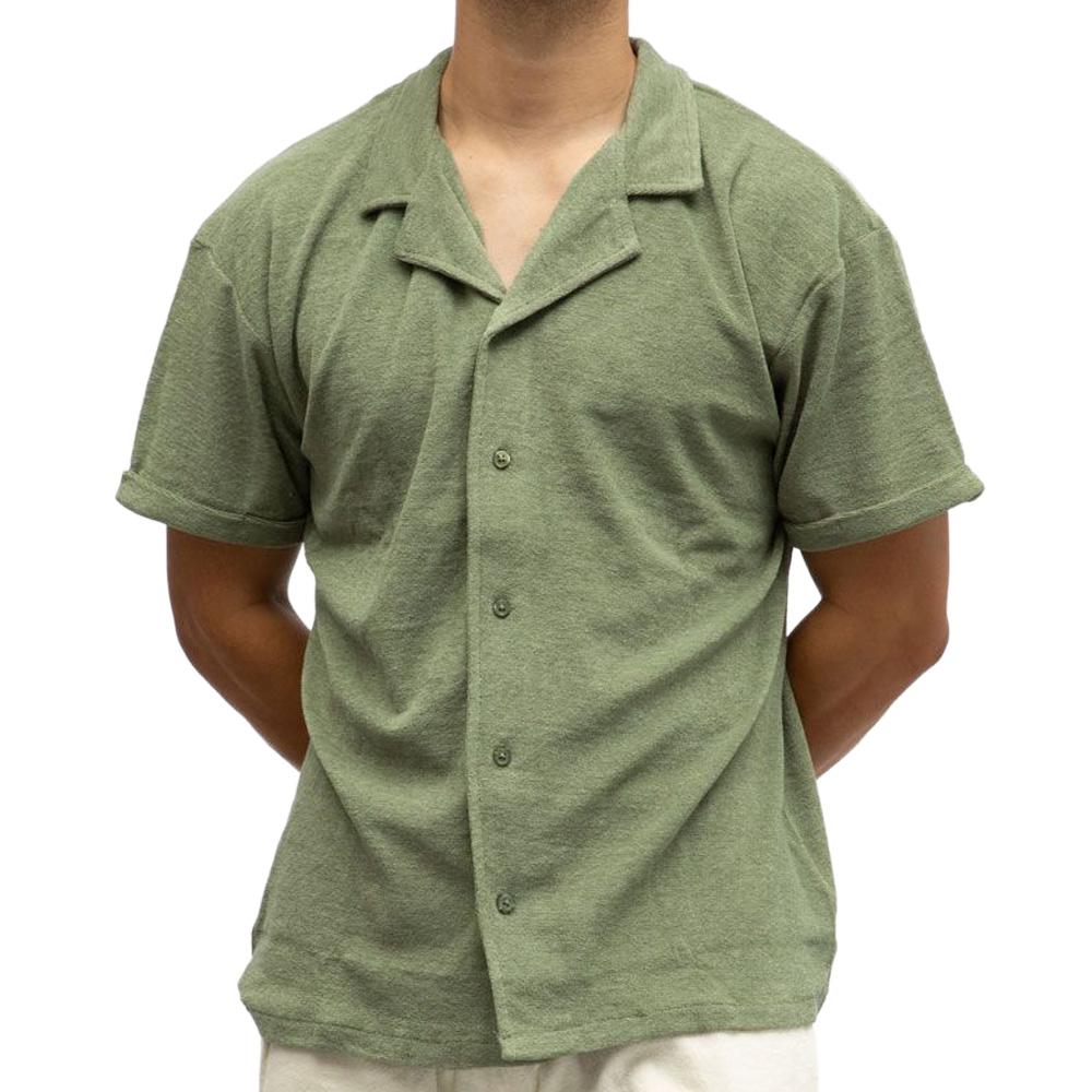 Chemise Kaki Homme Paname Brothers CHARLY pas cher