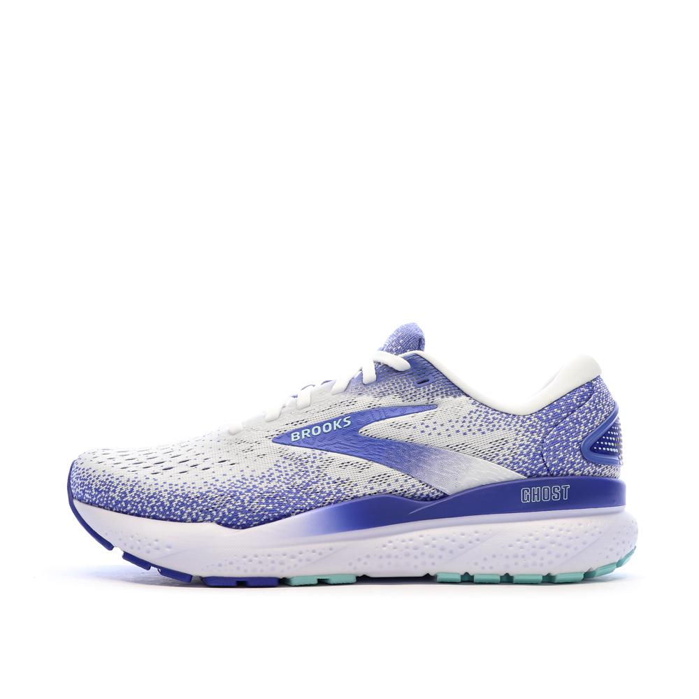 Chaussures de Running Blanc/Violet Femme Brooks Ghost 16 pas cher
