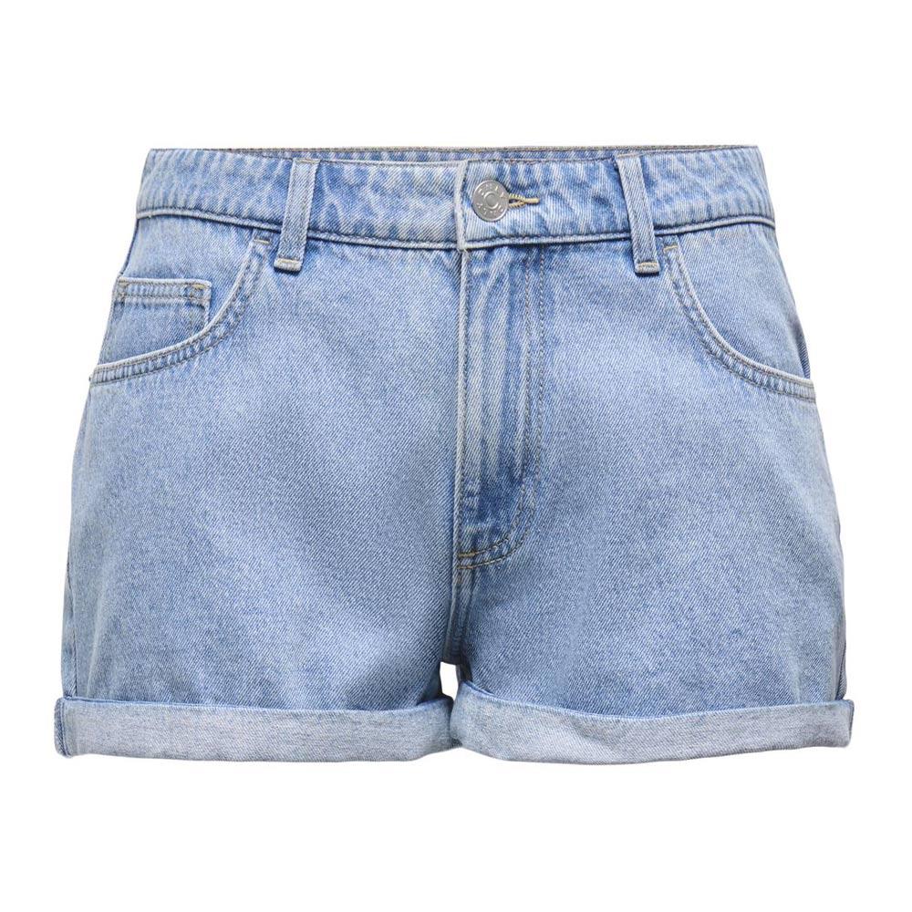 Short en Jean Bleu Femme Only Fold Up pas cher