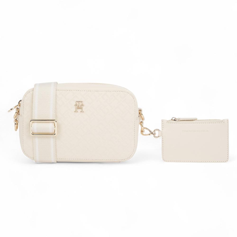 Sac à Bandoulière Blanc Femme Tommy Hilfiger Distinct pas cher