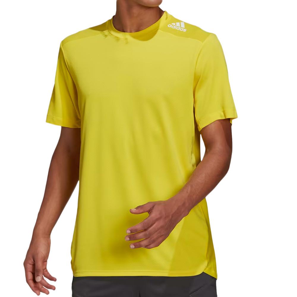T-shirt Jaune Homme Adidas HJ9773 pas cher