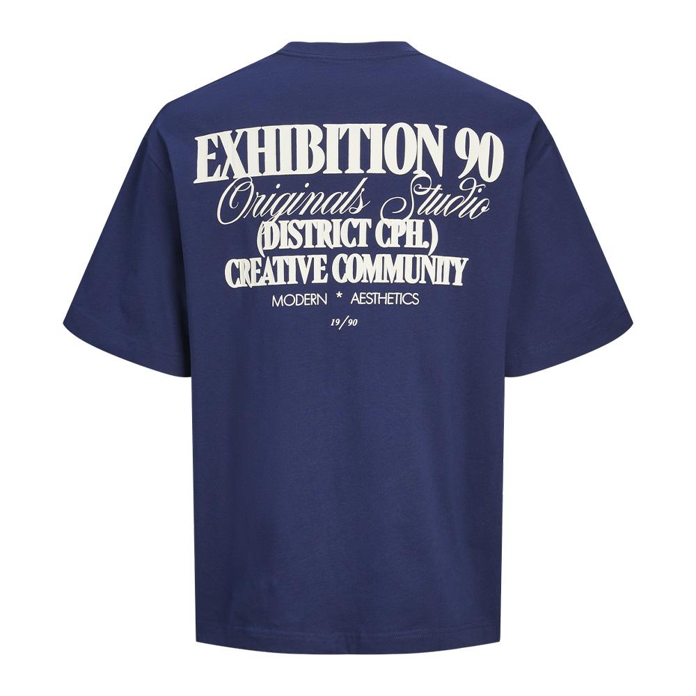 T-Shirt Bleu Electrique Garçon Jack & Jones Roxburys vue 2