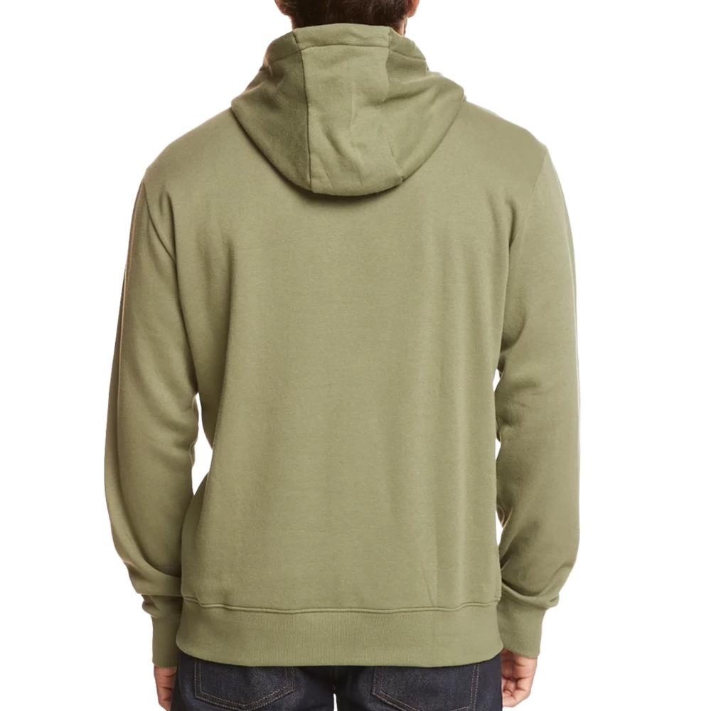 Sudadera verde para hombre Quiksilver Circletrimhood ver 2