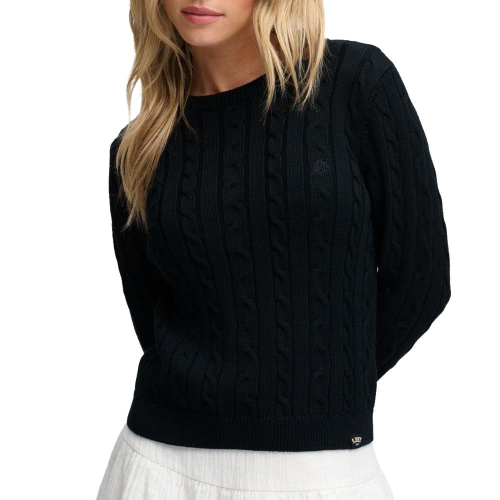 Pull Marine Femme Superdry Essentials Cable Jumper pas cher