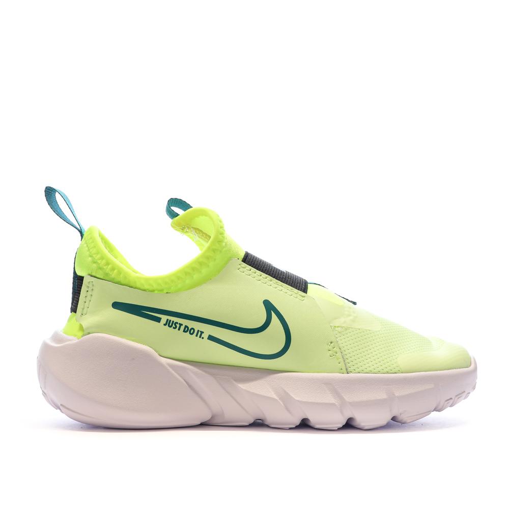 Baskets Jaune fluo Garçon Nike Flex Runner 2 vue 2