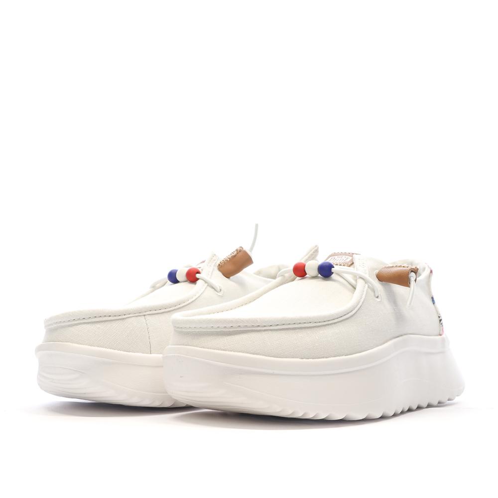 Chaussures Blanches Femme Hey Dude Wally Sport Mesh vue 6
