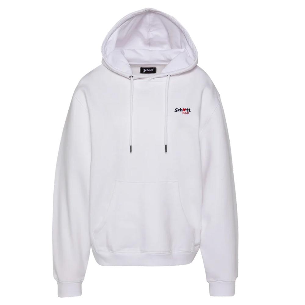 Sweat Blanc Femme Schott SWHBRODEDW pas cher