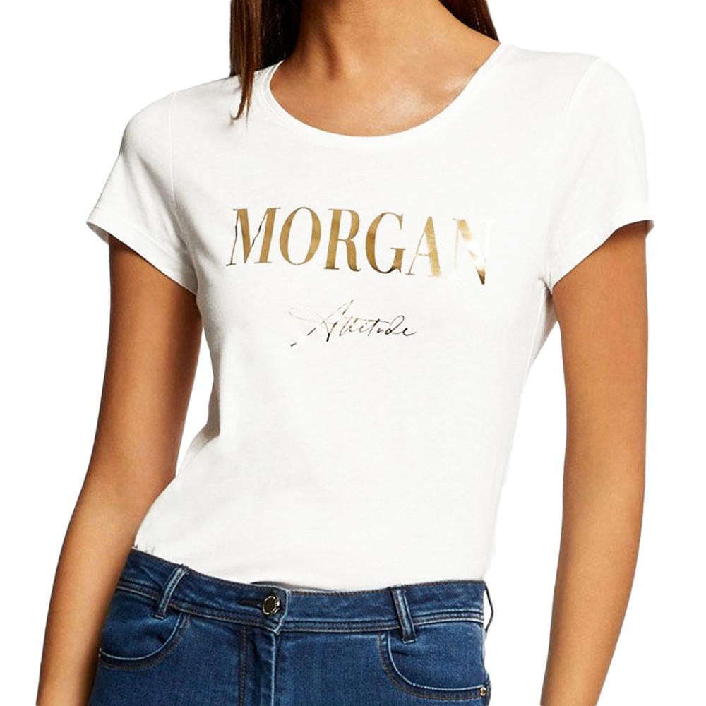 T-shirt Blanc Femme Morgan Datti pas cher