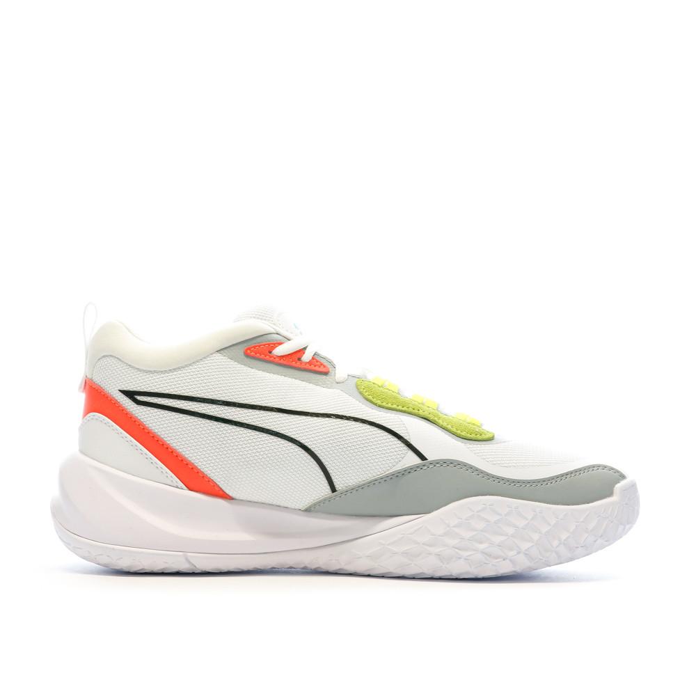 Baskets Blanches/Jaune Homme Puma Playmaker Pro vue 2