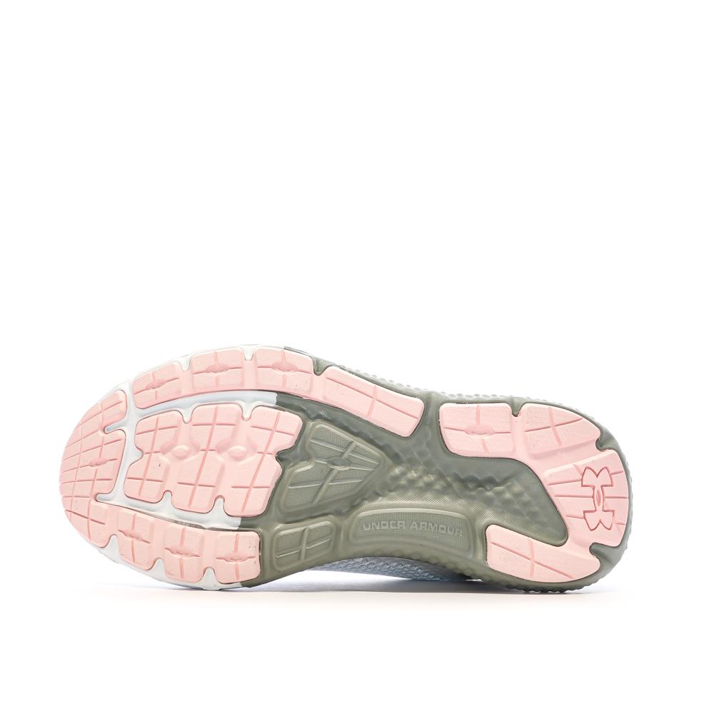 Chaussures de Running Blanc/Gris/Rose Femme Under Armour Charged Rogue 3 vue 5