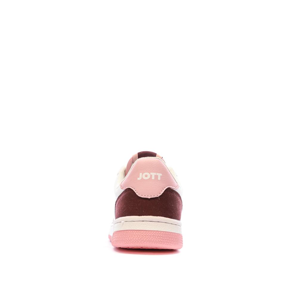 Baskets Blanc/Rose Femme Jott River vue 3