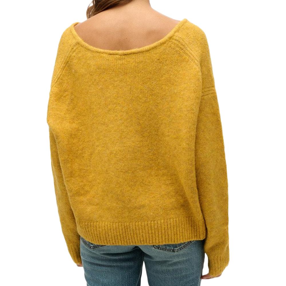 Pull Jaune Femme Superdry Oversized vue 2