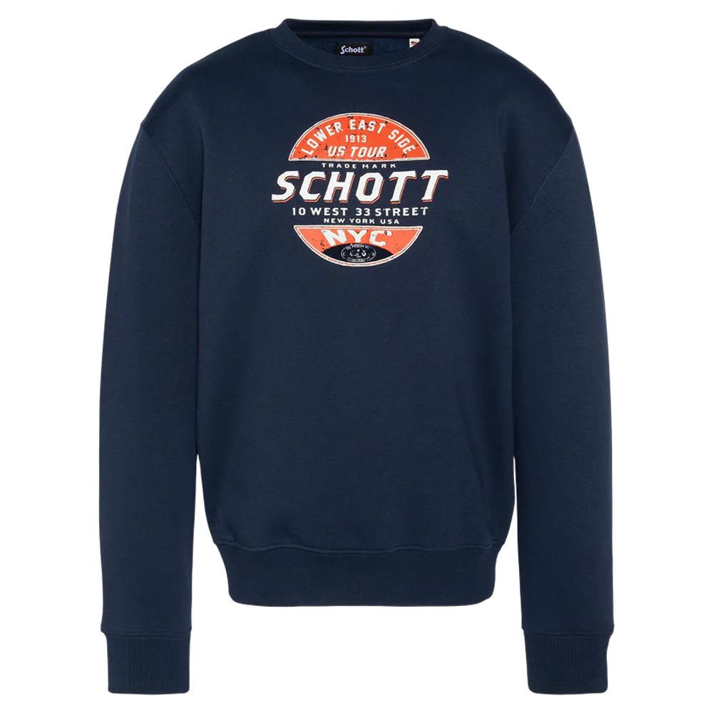 Sweat Marine Homme Schott Rdc Print pas cher