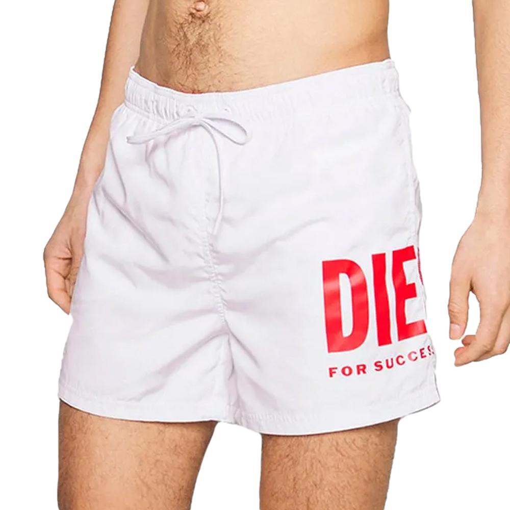 Short de bain Blanc/Rouge Homme Diesel Nico pas cher