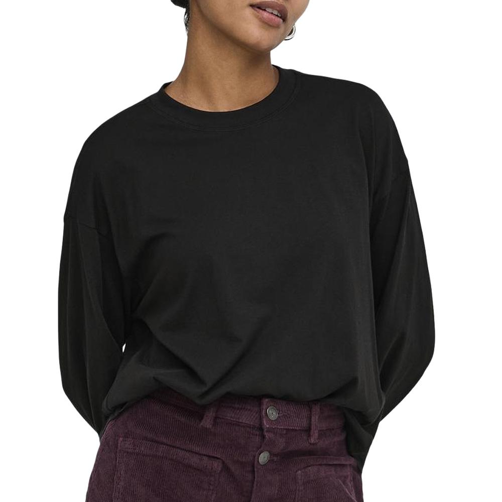 T-Shirt Manches Longues Noir Femme Only Happy1 pas cher