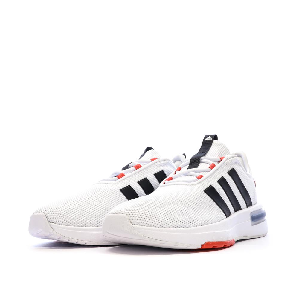 Baskets Blanches/Noires Garçon Adidas Racer vue 6