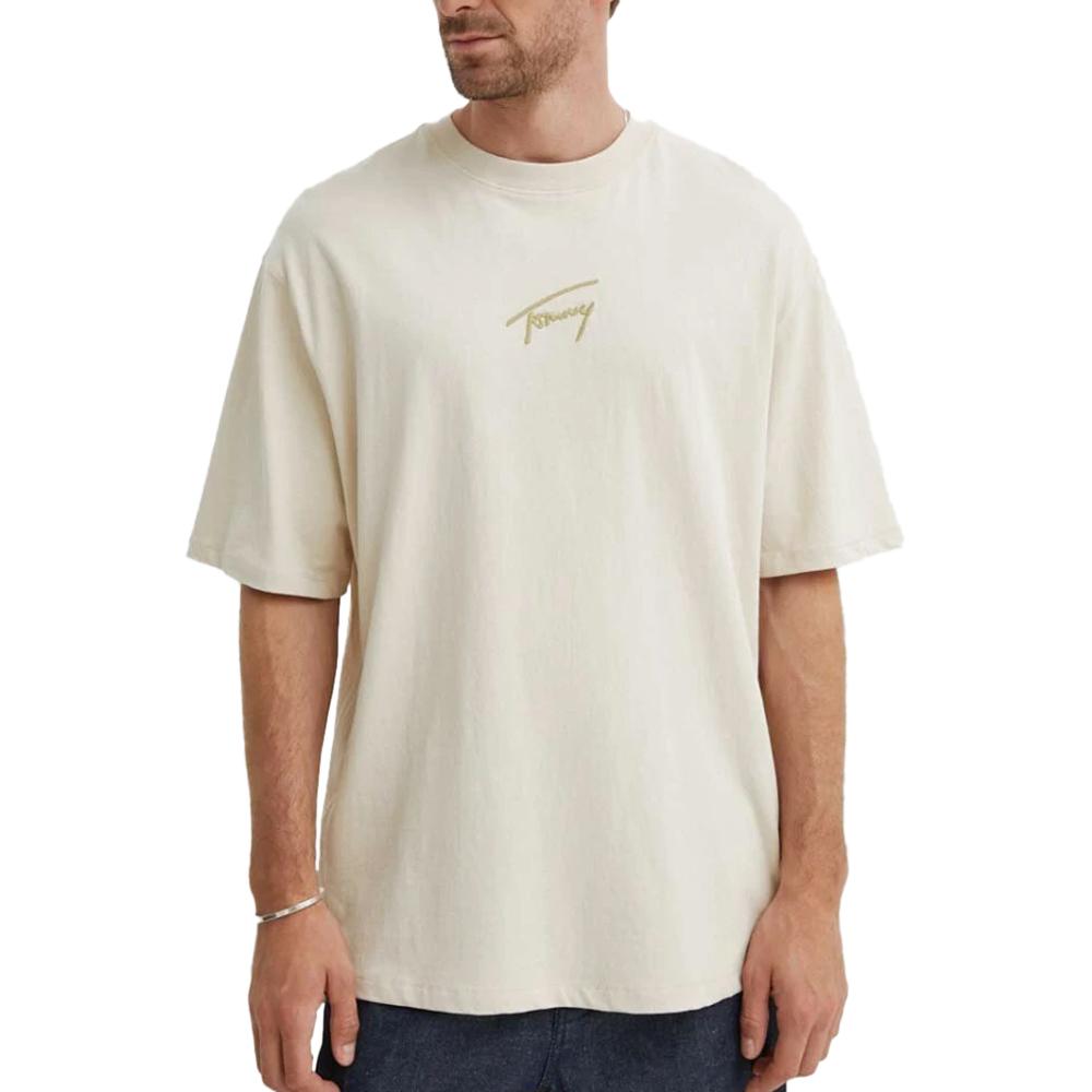 T-shirt Beige Homme Tommy Hilfiger Signatu pas cher