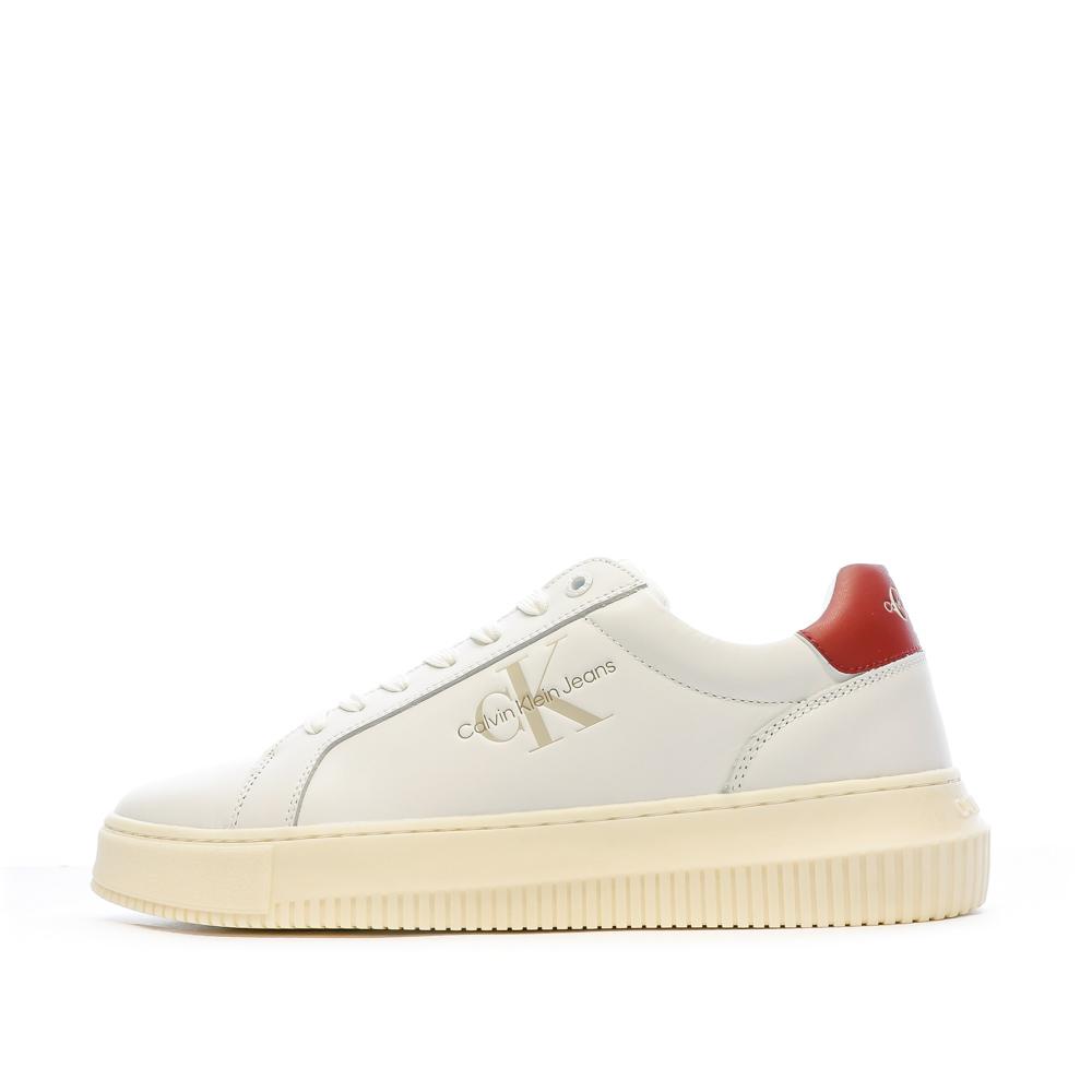 Baskets Blanches Homme Calvin Klein Jeans Chunky Cupsole pas cher