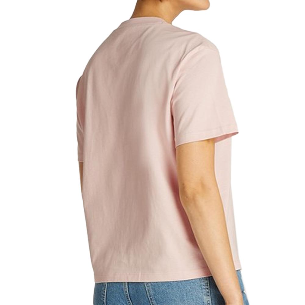 T-shirt Rose Femme Calvin Klein Jeans Embroidered09 vue 2