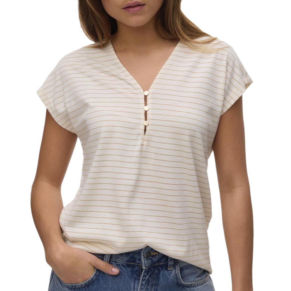T-Shirt Beige Femme Vero Moda Balola pas cher