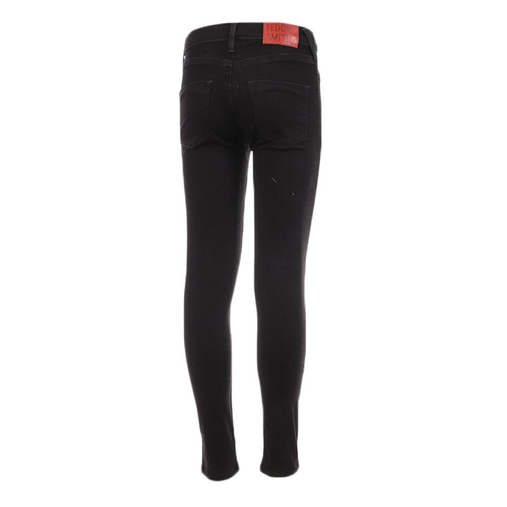 Jean Skinny Noir Fille Teddy Smith THE JEG 171 vue 2