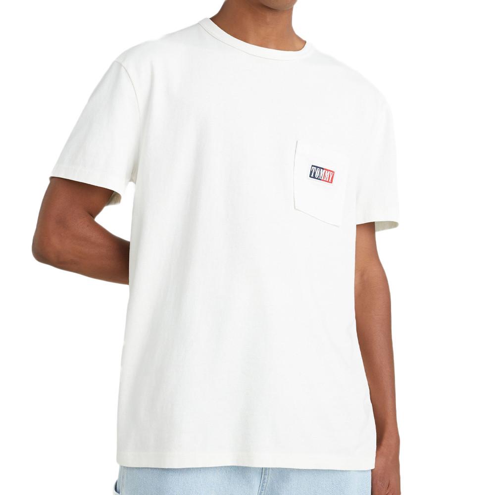 T-shirt Blanc Homme Tommy Hilfiger Time pas cher