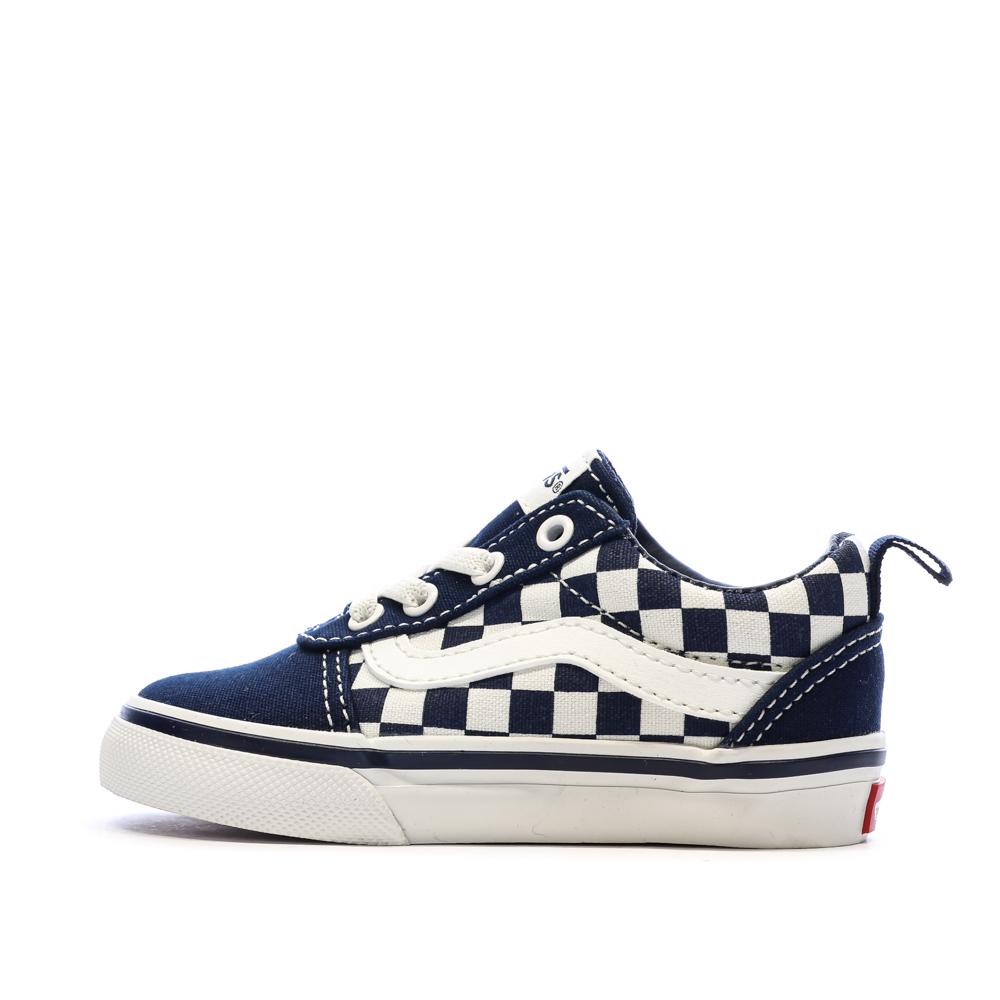 Baskets Bleu Foncé Garçon Vans Td Ward Slip-on Checkerboard pas cher