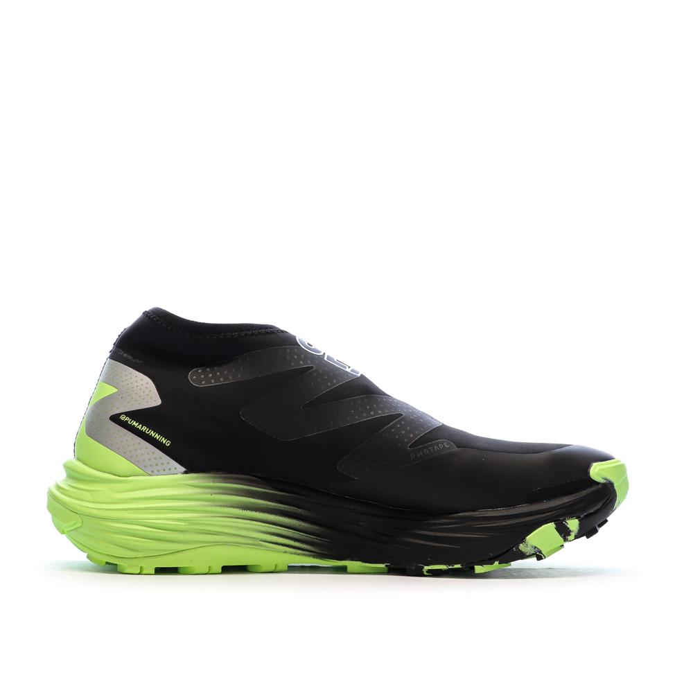 Chaussures de Running Noires/Jaunes Homme Puma Voyage Nitro 3 vue 2
