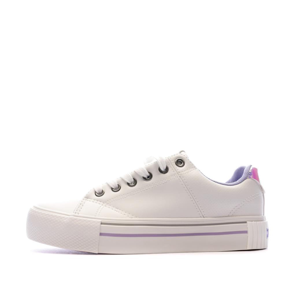 Baskets Blanc/Violet Junior Kappa Tudy pas cher