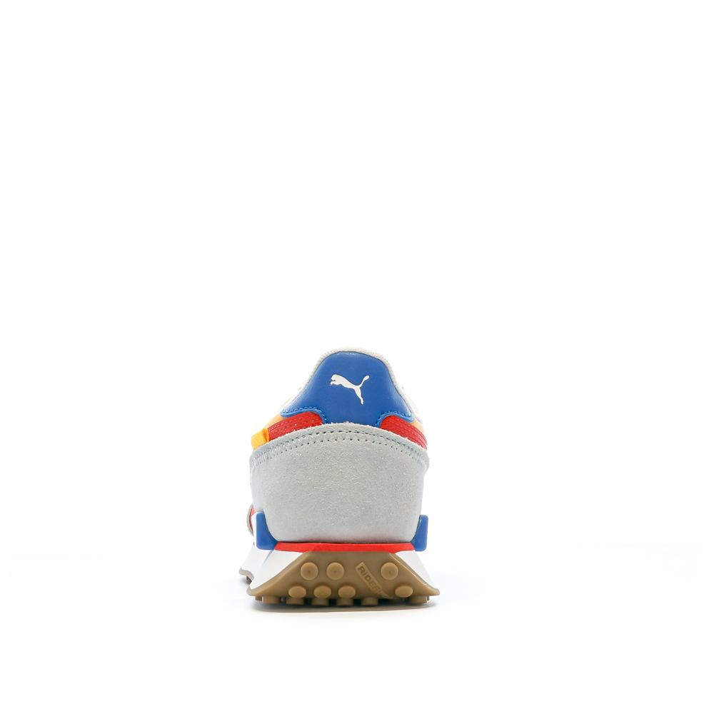 Baskets Blanches/Grises/Rouges Enfant Puma Future Rider vue 3