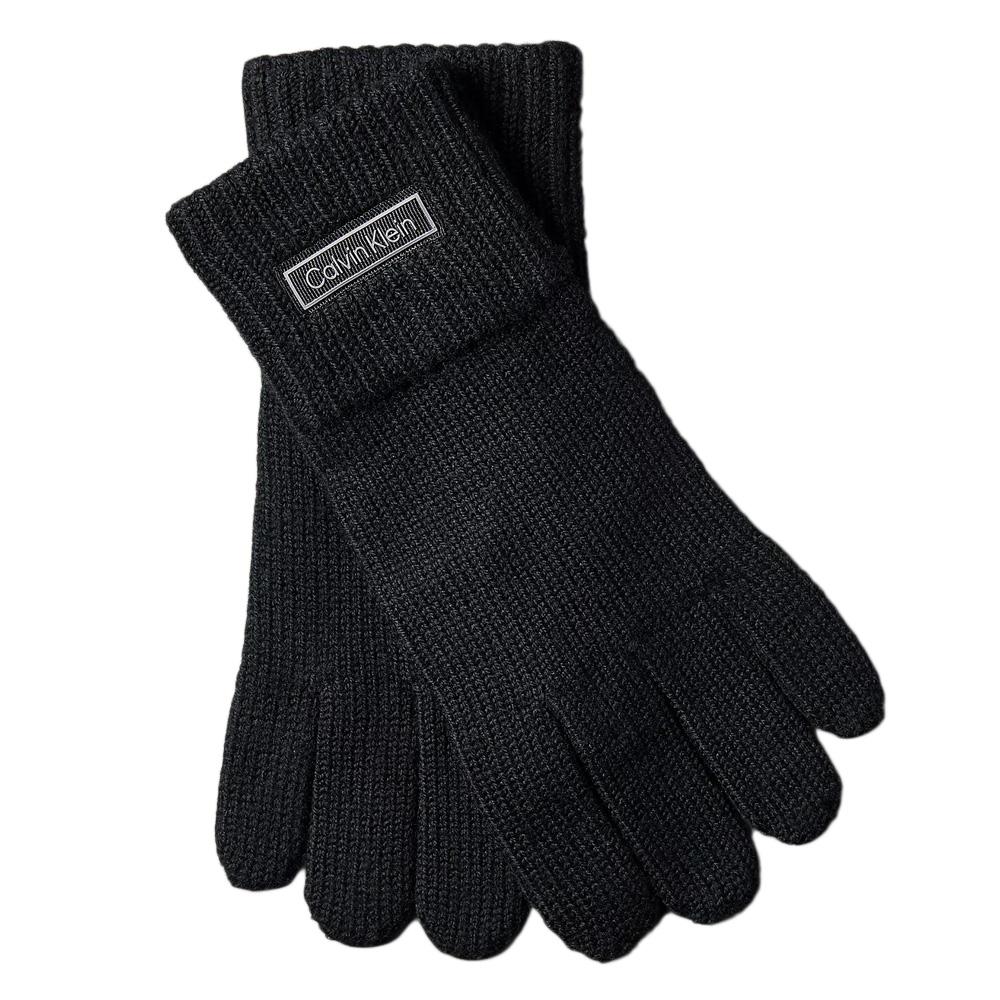 Gants Noir Homme Calvin Klein Jeans Patch pas cher