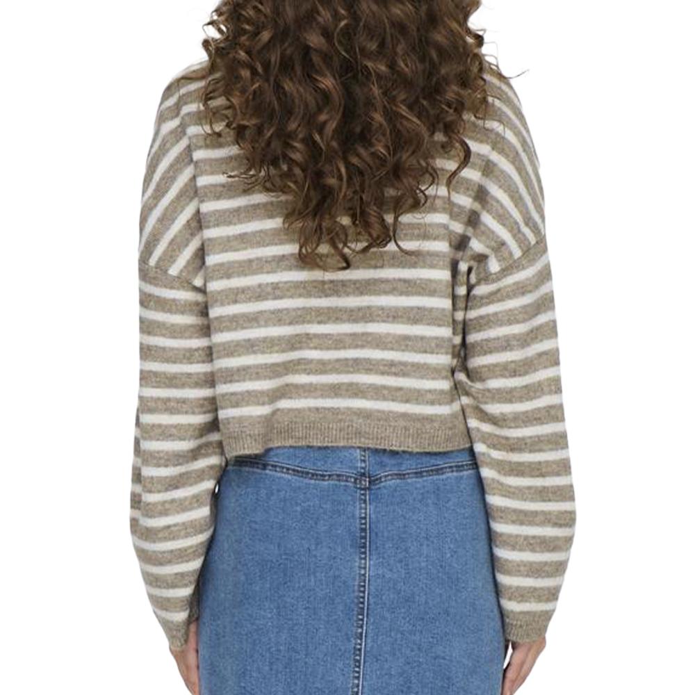 Pull Col roulé Beige/Blanc Femme Only Talio vue 2