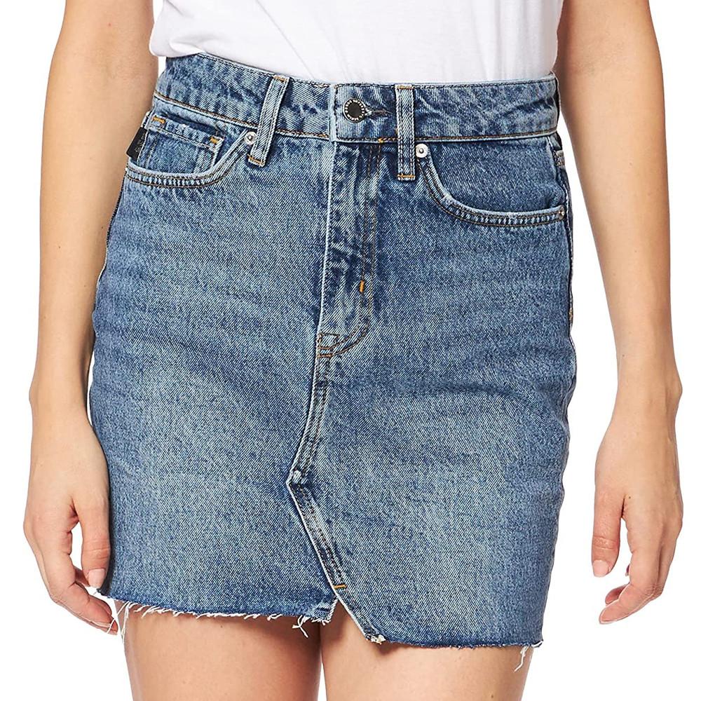 Jupe en Jean Bleu Femme Superdry Mini Skirt pas cher