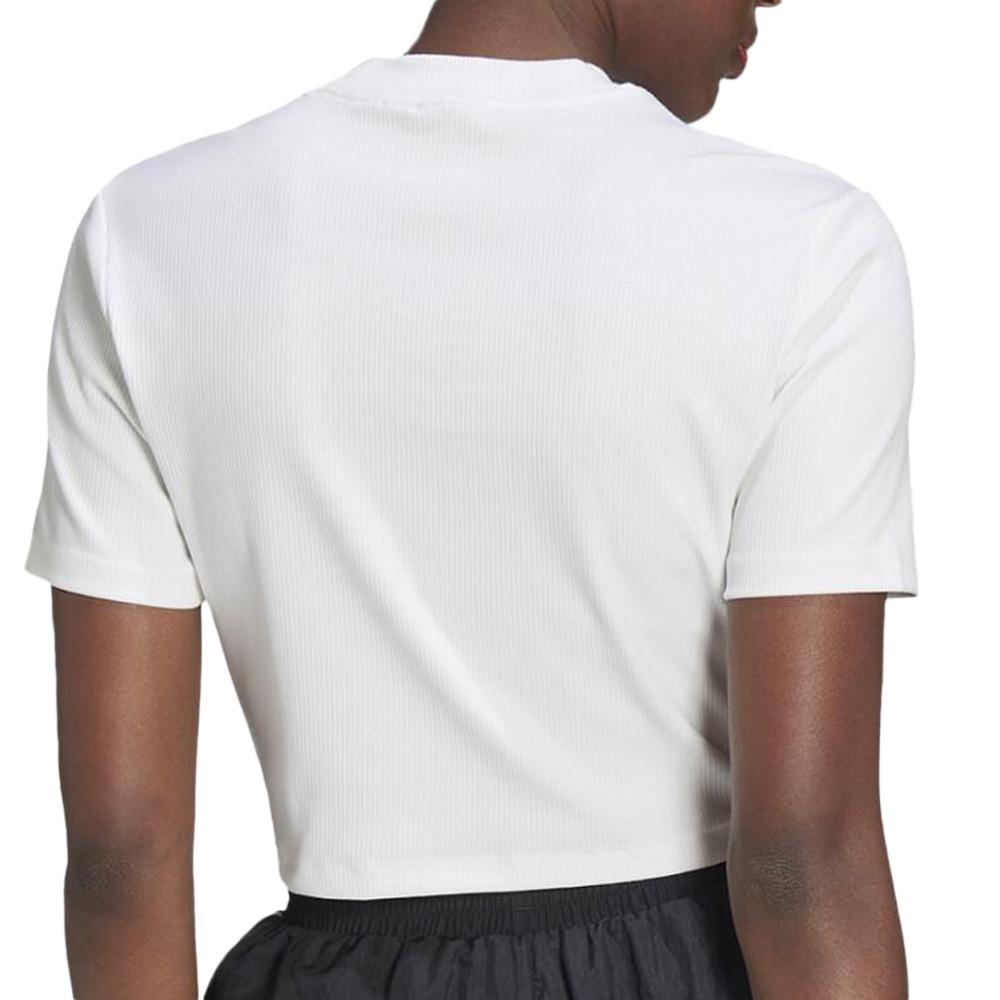 T-shirt Blanc Crop Femme Adidas HF3394 vue 2