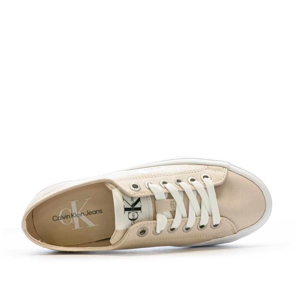 Baskets Beige Femme Calvin Klein Jeans Flatform vue 4