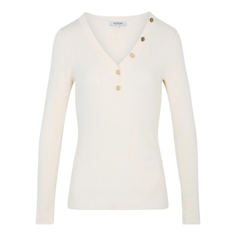 Pull Écru Femme Morgan MBANBIN vue 3