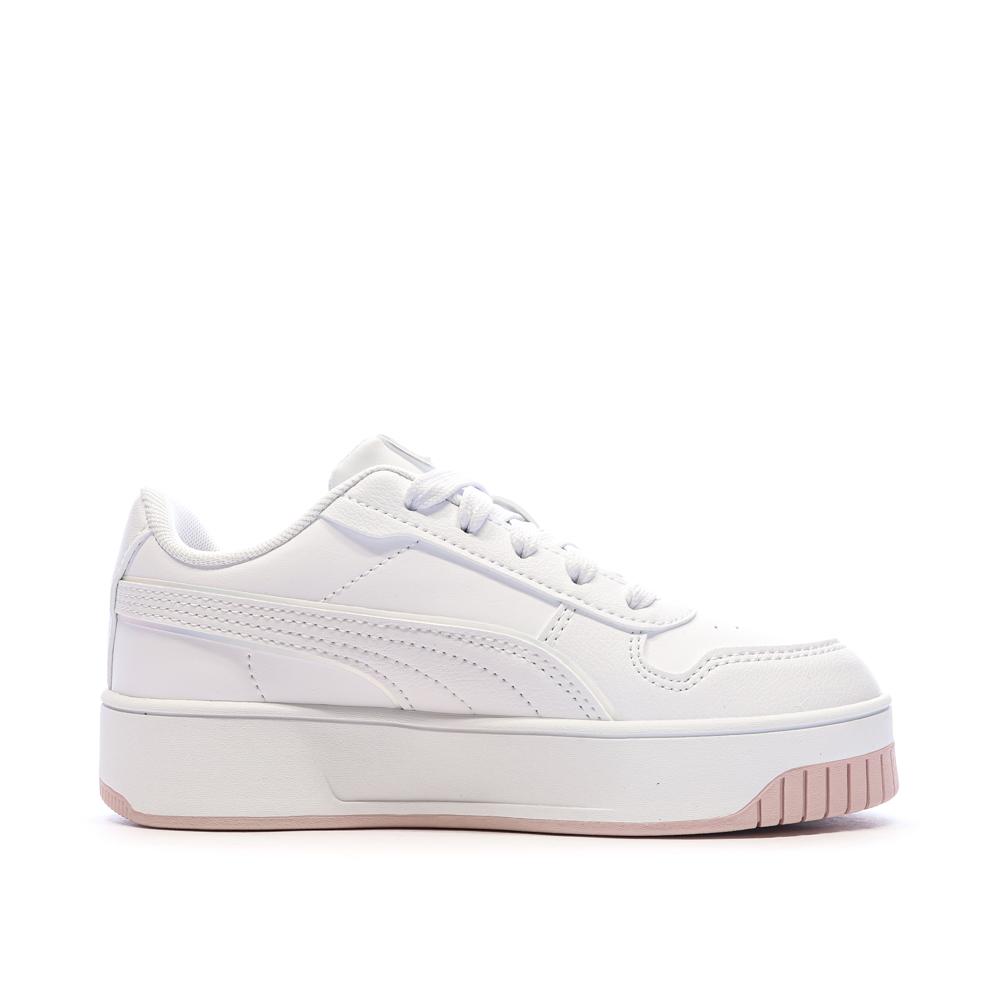 Baskets Blanches Fille Puma Carina vue 2