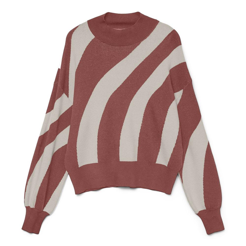 Pull Terracotta Femme Vero Moda Newlabi Stripe pas cher