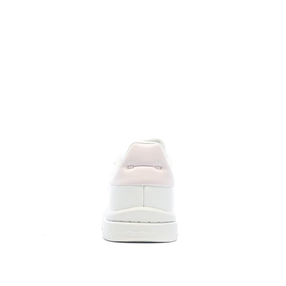 Baskets Blanc/Rose Femme Adidas Court Silk vue 3