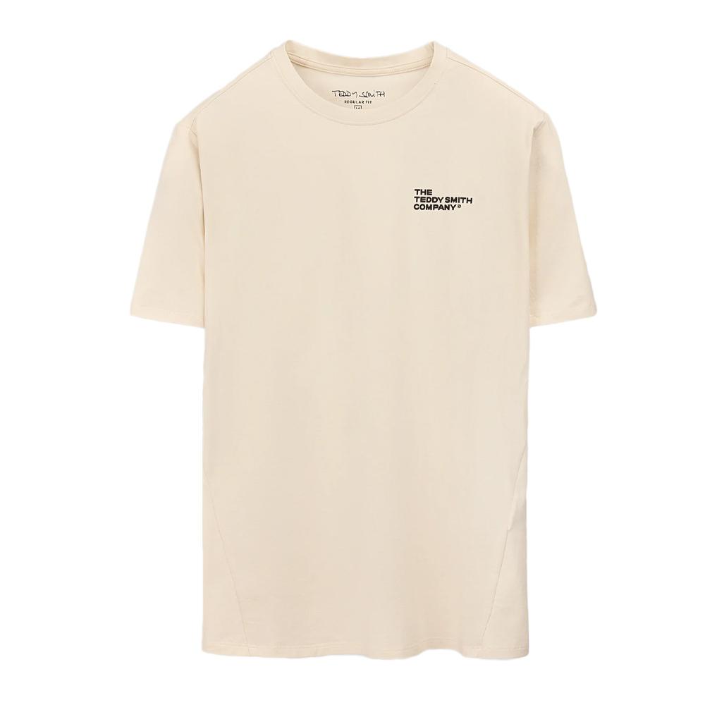 T-Shirt Beige Garçon Teddy Smith Company pas cher