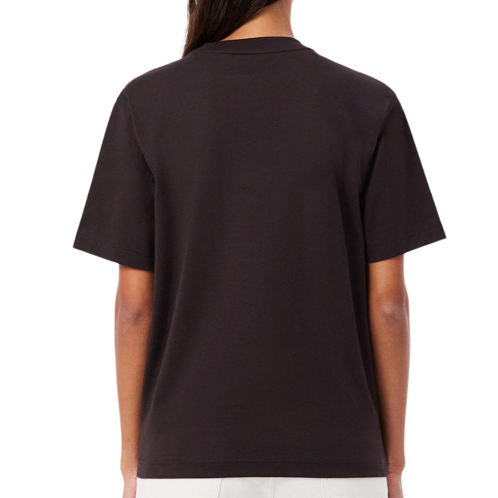 T-shirt Marron Foncé Femme Lacoste TF7215 vue 2