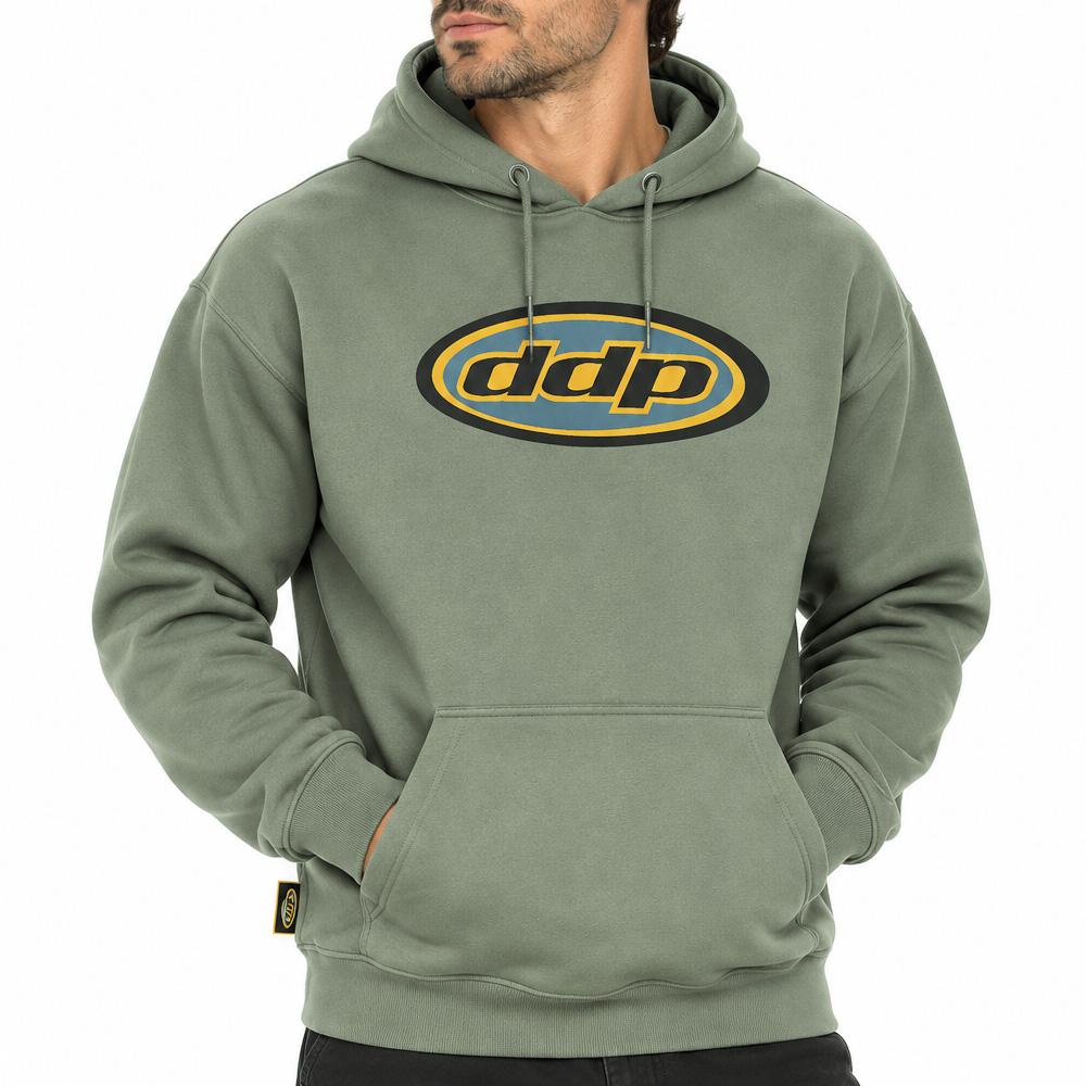 Sudadera con capucha verde para hombre DDP 1DD barato