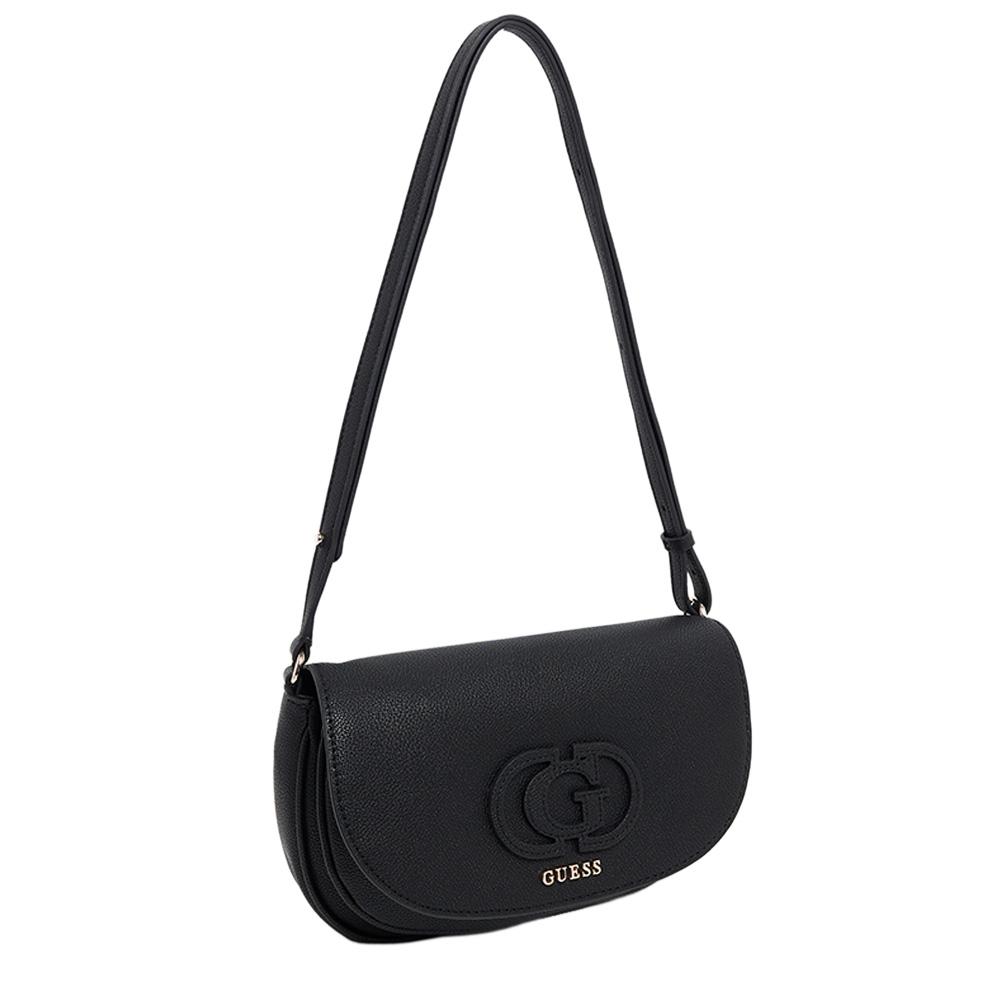 Sac à Bandoulière Noir Femme Guess Calebra pas cher