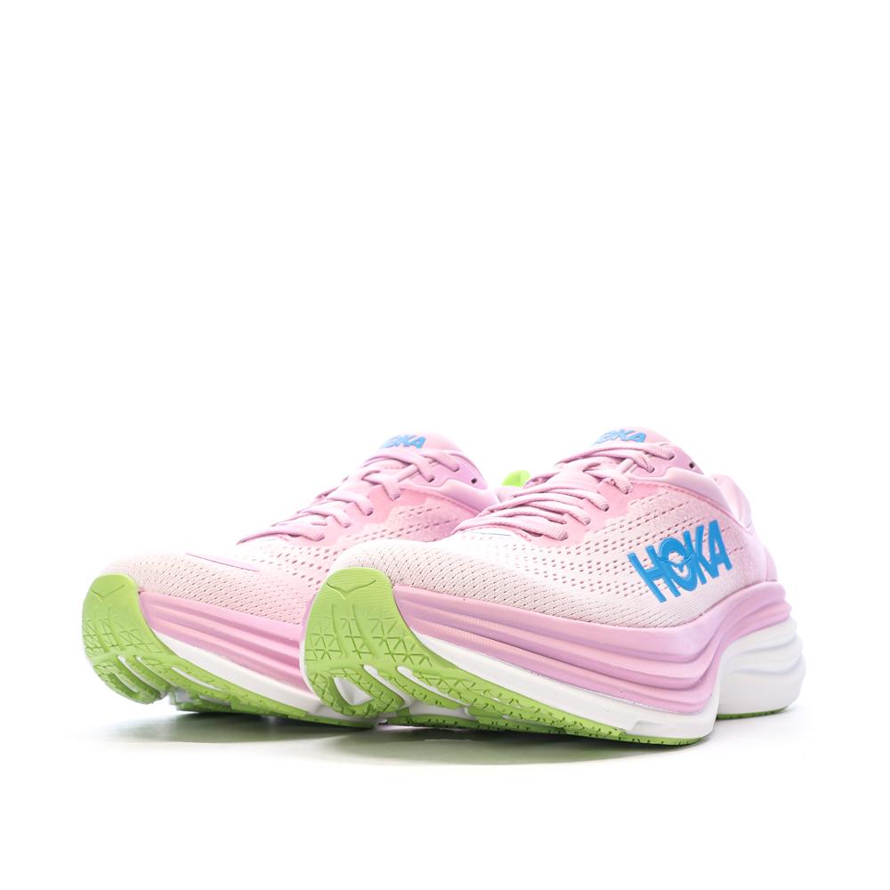 Chaussures running Rose Femme Hoka Bondi 8 vue 6