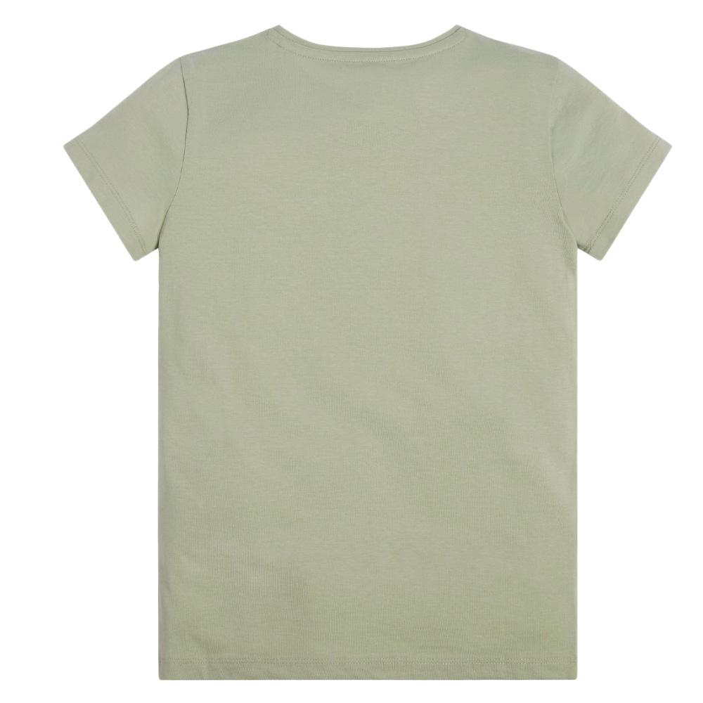 T-shirt Vert Fille Guess J73I56K8HM0 vue 2
