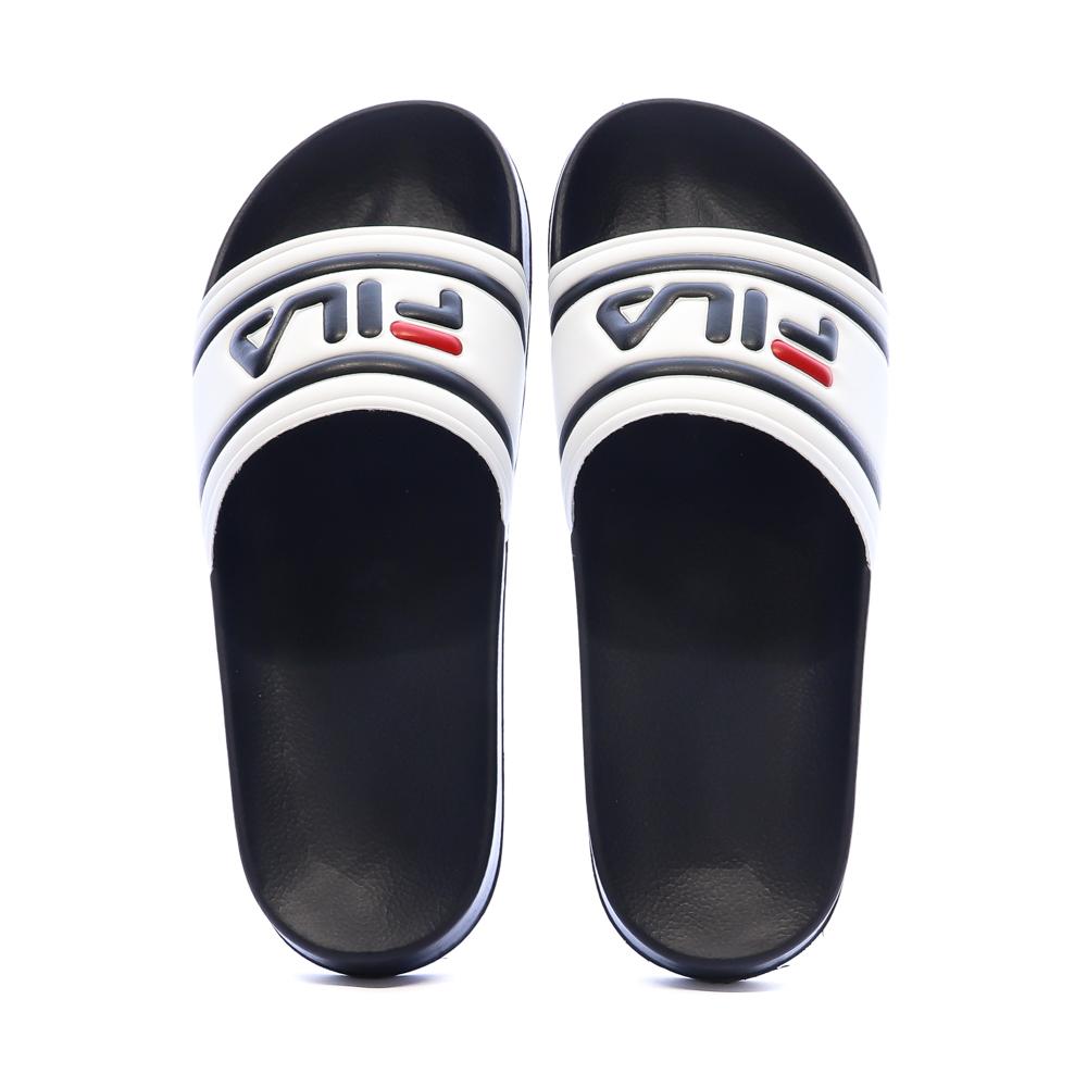 Claquettes Marines/Blanches Homme Fila Morro vue 3