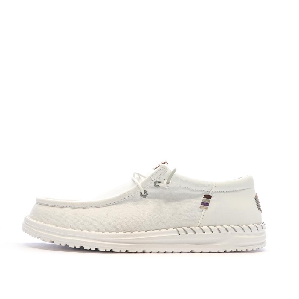 Chaussures Blanches Homme Hey Dude Wally Funk pas cher
