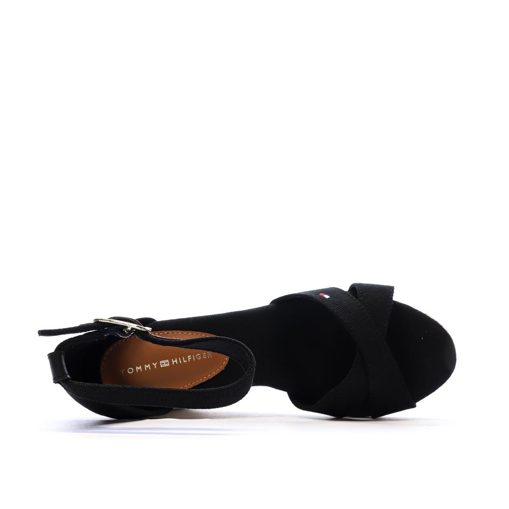 Sandales Noires Femme Tommy Hilfiger Flag vue 4